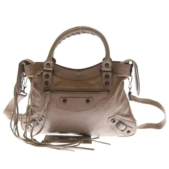 Balenciaga The Town Handbag Shoulder Bag Pink Leather Bronze Tan Hardware in brown|pink|neutral Leather from Poshmark