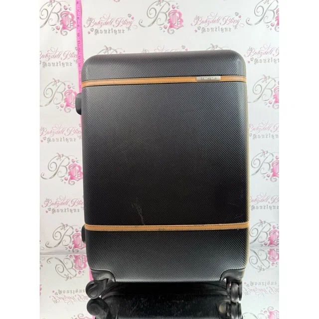 Samsonite Luggage Travel Medium Size 3d Effect Black Spinner With Tan Trim in black|neutral|brown from Poshmark