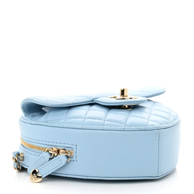 Chanel Quilted CC in Blue Lambskin from FASHIONPHILE, photo 4 of 10