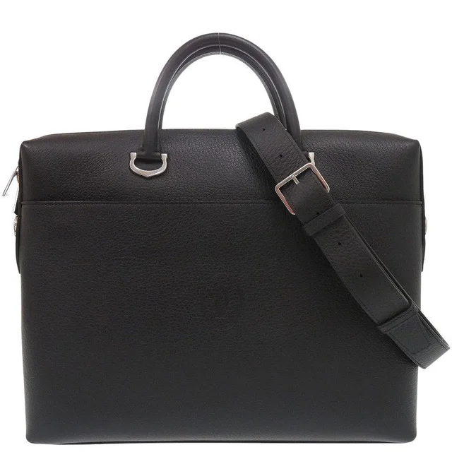 Must de Cartier Small Briefcase Calfskin Black 2-Way in Black Calfskin from The Reluxe