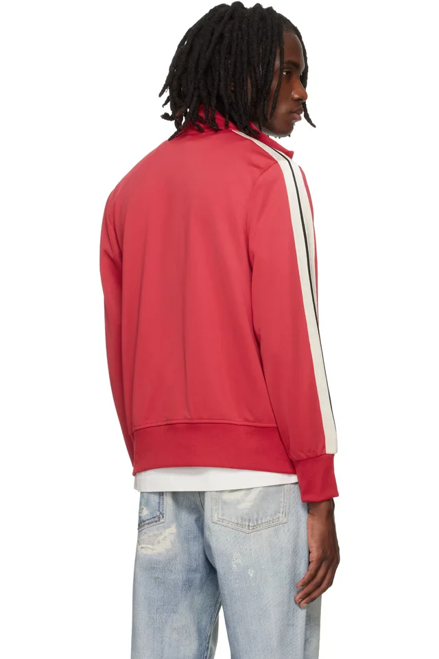Palm Angels Red Classic Logo Track Jacket, photo 3 of 4 from SSENSE