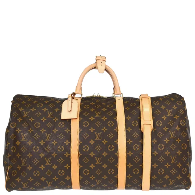 Louis Vuitton Monogram Keepall Bandouliere 60 Duffle Bag M41412 in Coated canvas from AMORE Vintage Tokyo