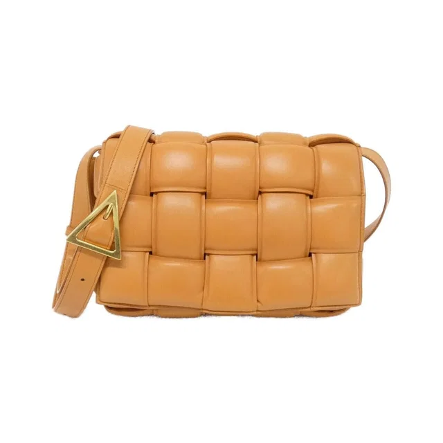 Bottega Veneta Shoulder Bag Gold in Gold Leather from The Reluxe