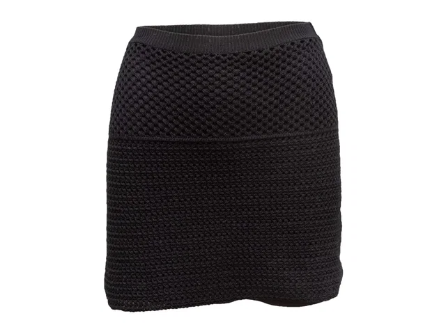 Black Prada Crochet Mini Skirt Size IT 40 in Black from Designer Revival