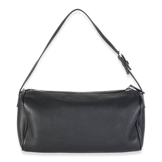 The Row Black Grained Calfskin 90s Bag in Black Caviar leather from myGemma
