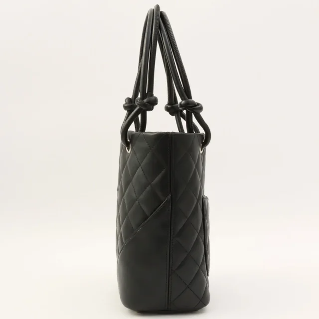 Chanel Cambon Tote Bag S, Black, circa 2003 in Black Calfskin from VINTAGE QOO TOKYO, photo 4 of 11