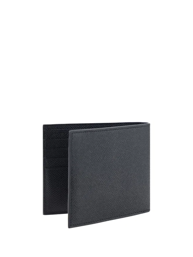 Ferragamo Gancini Calfskin Billfold Wallet — Black Calf Leather (bos Taurus) in Black Calfskin from HEWI