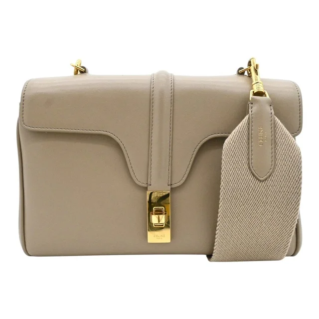 Celine Taupe Soft Teen Classic Bag in Taupe Calfskin from Clotheshorse Anonymous