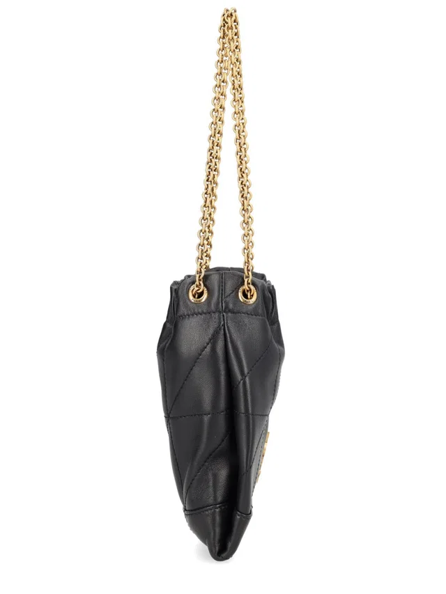 Saint Laurent Cassandre Shoulder Bag — Black Lambskin in Black Lambskin from HEWI