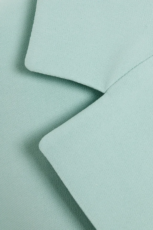 Frame Crepe Tailored Blazer in Mint, photo 4 of 4 from THE OUTNET