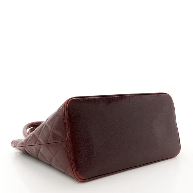 Chanel Caviar Quilted Medallion Tote Bordeaux in Burgundy Caviar leather from FASHIONPHILE, photo 4 of 13