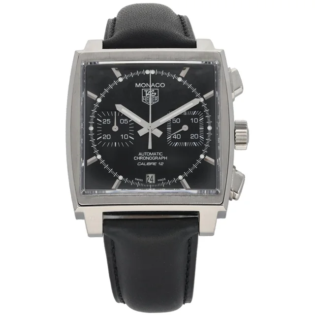 TAG Heuer Monaco CAW2110 39mm Stainless Steel Watch in Leather from H&T