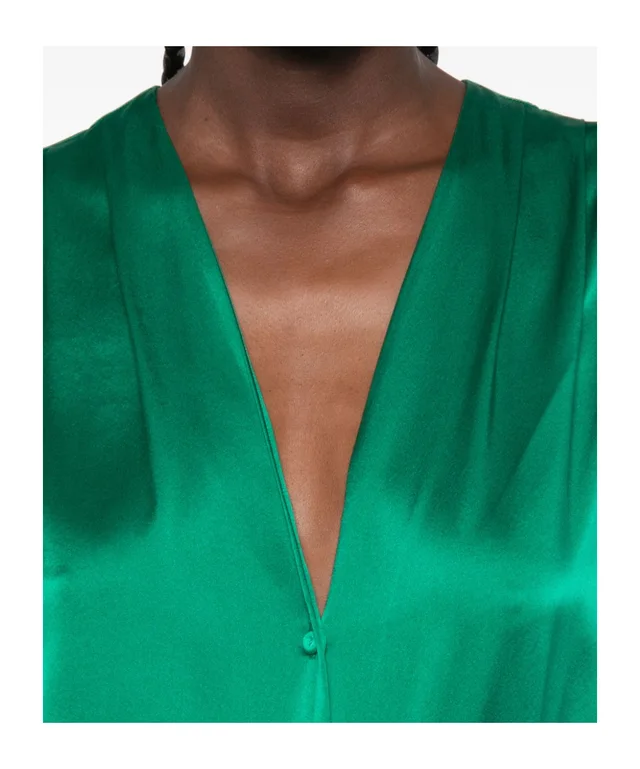 Forte Forte satin-finish V-neck shirt, photo 5 of 5 from SENSER
