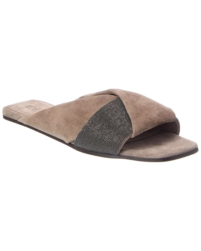 Brunello Cucinelli Suede Sandal, image 1 of 1 from Gilt