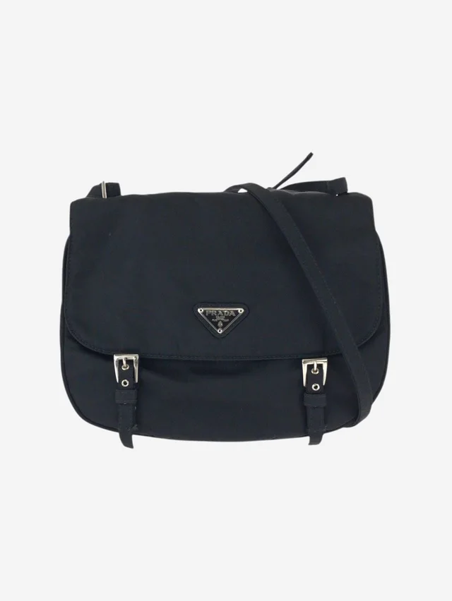 Prada Black Tessuto nylon shoulder bag in Black Nylon from Sign of the Times