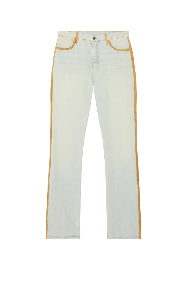 Austin Post Leather Edge Highland Slim Cut Jean in Lived, photo 5 of 5 from REVOLVE (Canada)