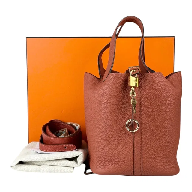 Hermès Picotin 22cm Bag in Clemence with GHW - Full Set in Clemence leather from Luxury Promise