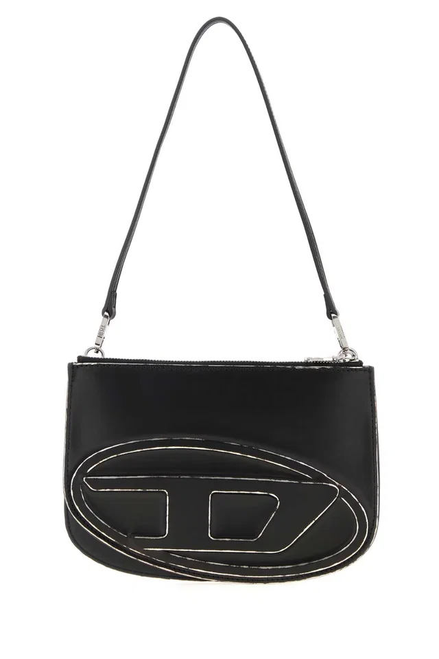 Diesel Shoulder Bag — Black in Black Leather from HEWI