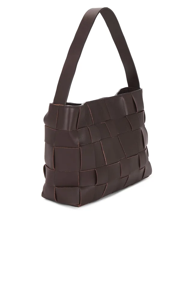 St. Agni Woven Mini Tote in Chocolate, photo 3 of 4 from REVOLVE (Canada)