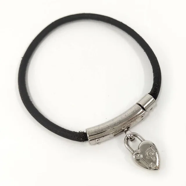 Hermès Bracelet Fantasy Heart Silver Color Black Plated in Black from The Reluxe