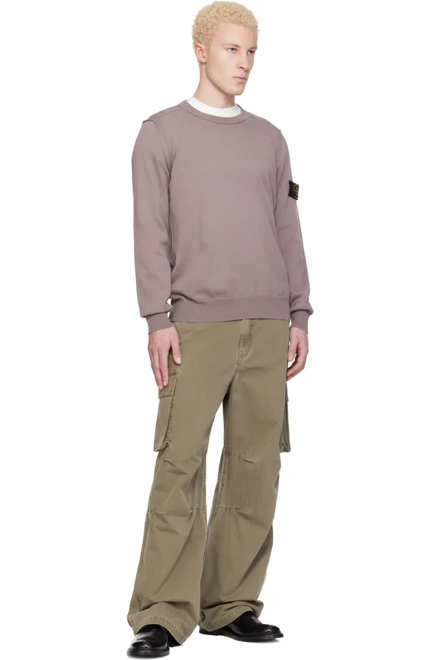 Stone Island Purple 5100053 Soft Organic Cotton Sweater, photo 5 of 5 from SSENSE
