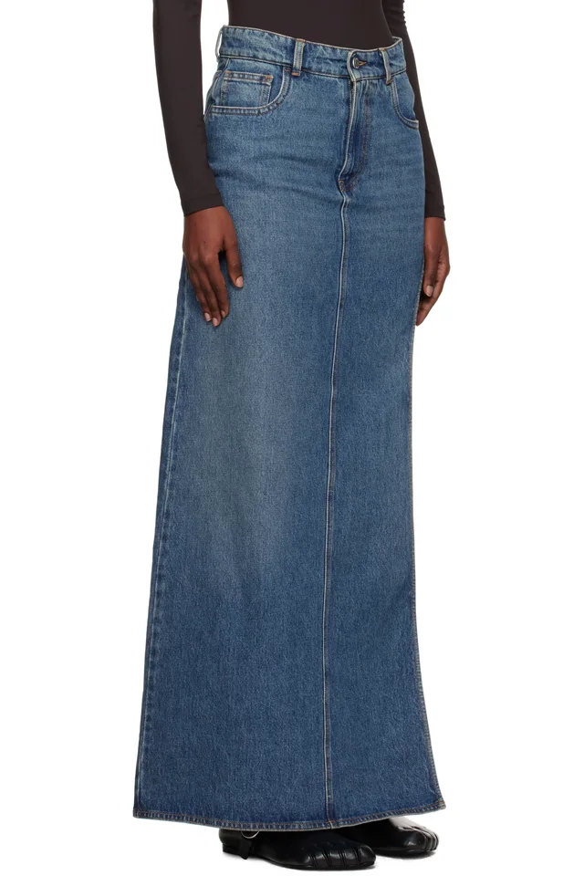 Coperni Blue Garter Belt Denim Maxi Skirt, photo 2 of 4 from SSENSE