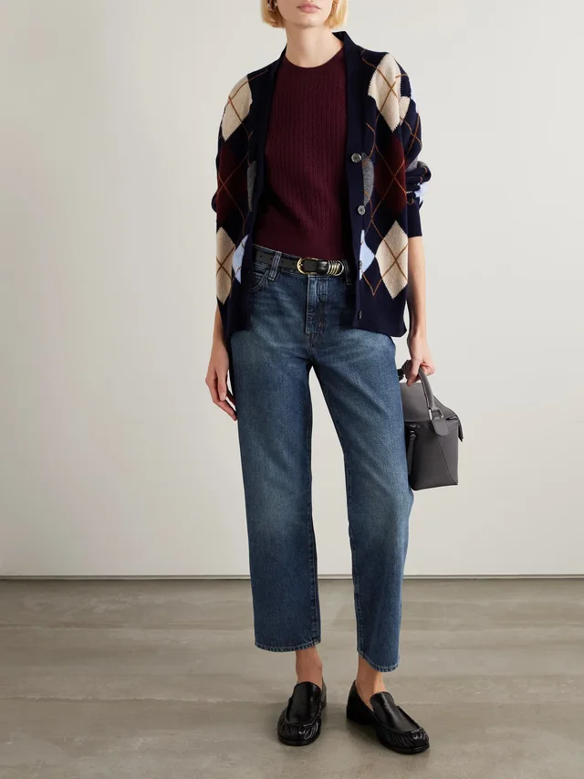 FRAME The Hang cropped mid-rise straight-leg jeans in Blue, photo 2 of 2 from NET-A-PORTER (Canada)
