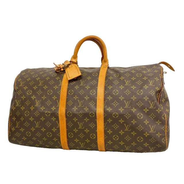 Louis Vuitton Boston Bag Monogram Keepall 55 Brown in Brown from The Reluxe
