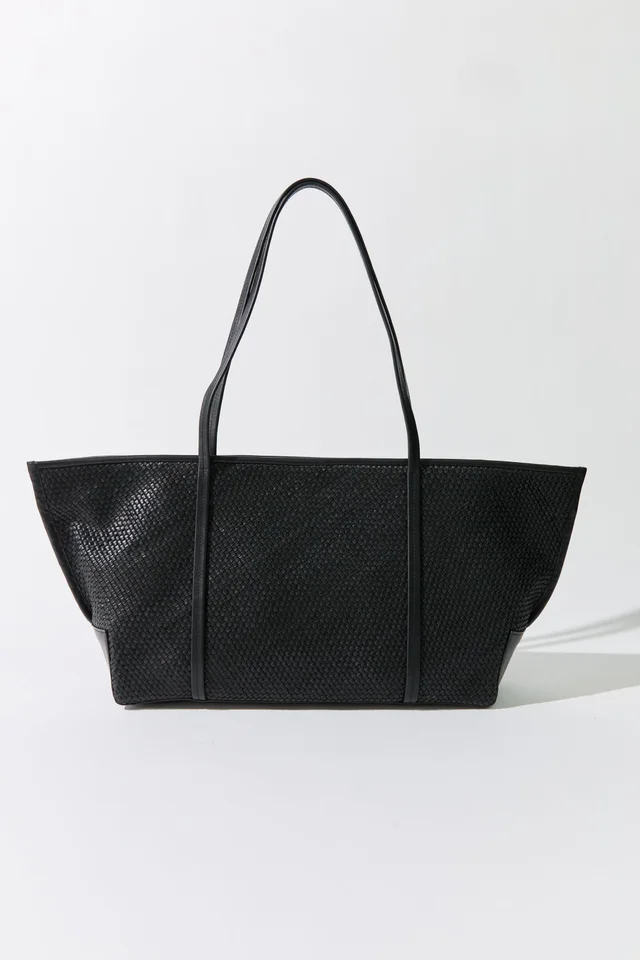 St Agni Woven Bateau Tote - Black from St. Agni, photo 1 of 1
