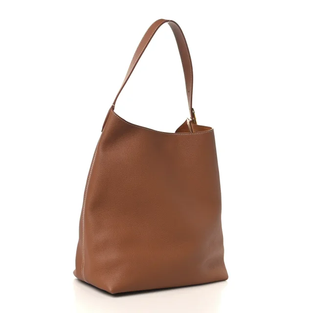 Louis Vuitton Grained Calfskin Low Key Hobo MM Cognac in Brown Caviar leather from FASHIONPHILE, photo 4 of 13
