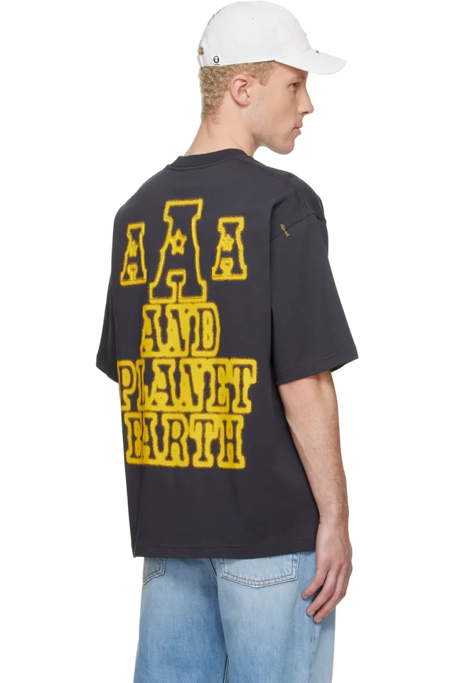 AAPE by A Bathing Ape Gray 'AAPE' Fancy Main T-shirt, photo 3 of 4 from SSENSE
