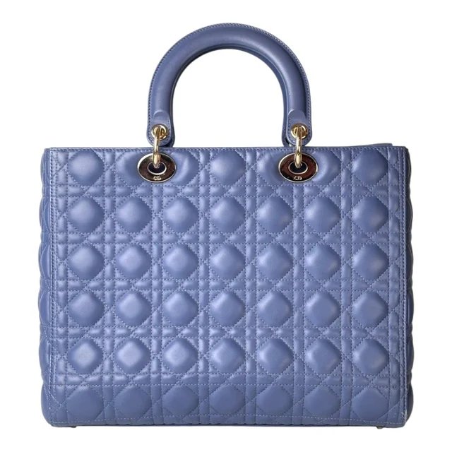 Lady Dior Large Blue Bag in Blue from Luxury Promise, photo 2 of 2