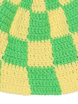 FLÂNEUR Checkered Beanie in 100% Cotton, photo 3 of 4 from LUISAVIAROMA