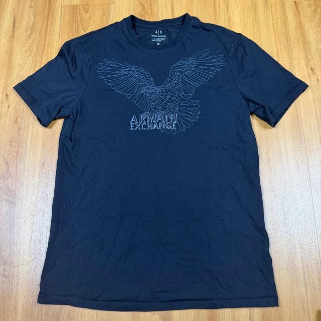 Giorgio Armani Mens Black Geometric Eagle Graphic T-Shirt Medium Regular Fit in black from Poshmark