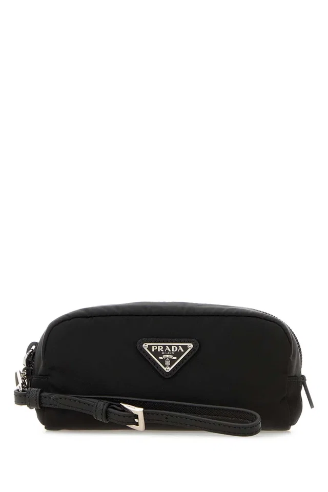 Prada Re-Nylon Pouch — Black Poliammidericiclata-vitello Wallet in Black Nylon from HEWI