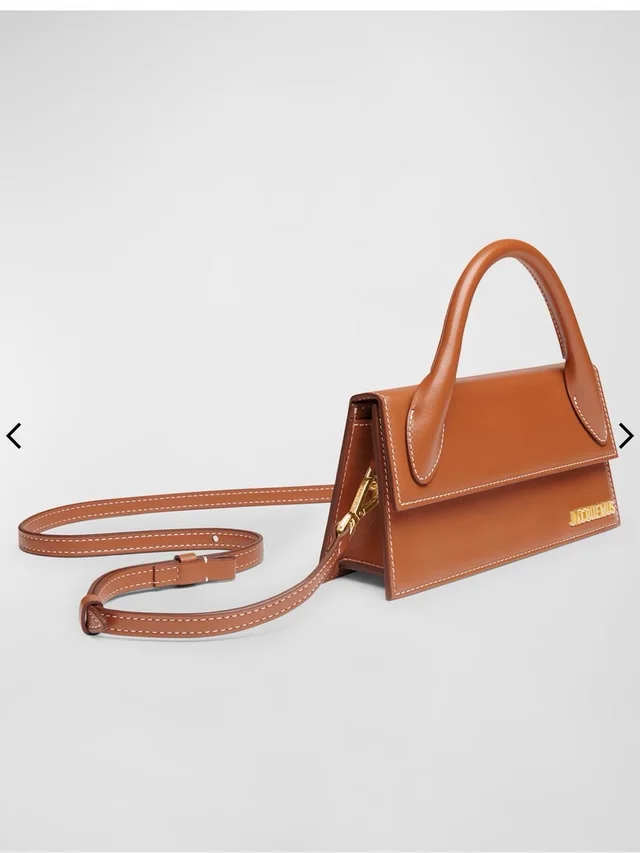 Jacquemus Tan Leather Mini Handbag With Removable Strap in brown|red Leather from Poshmark, photo 1 of 1