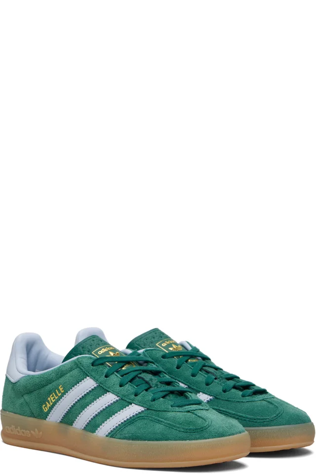 adidas Originals Green Gazelle Indoor Sneakers, photo 4 of 5 from SSENSE
