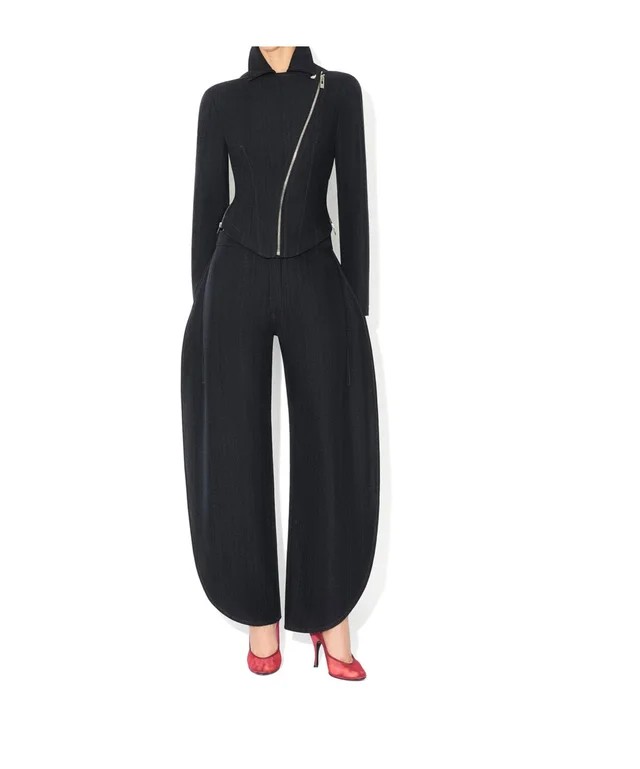 Alaia WOOL DENIM BIKER JACKET, photo 3 of 5 from SENSER