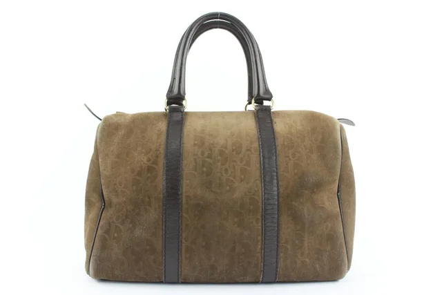 Dior Embossed Suede Monogram Trotter Boston Bag in Suede from Bagriculture