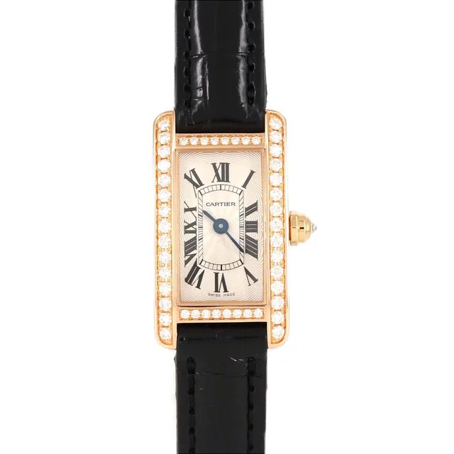 Cartier Mini Tank American Pink Gold Quartz in Pink from LuxUness