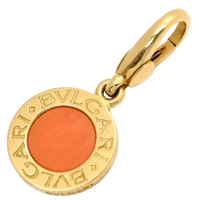 Bvlgari Pendant Pink Yellow Gold 18K 750 18K Coral in Pink from The Reluxe
