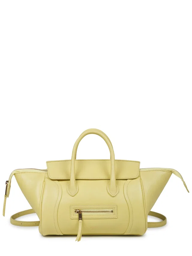 Celine Luggage Top Handle Bag — Yellow Lambskin in Yellow Lambskin from HEWI
