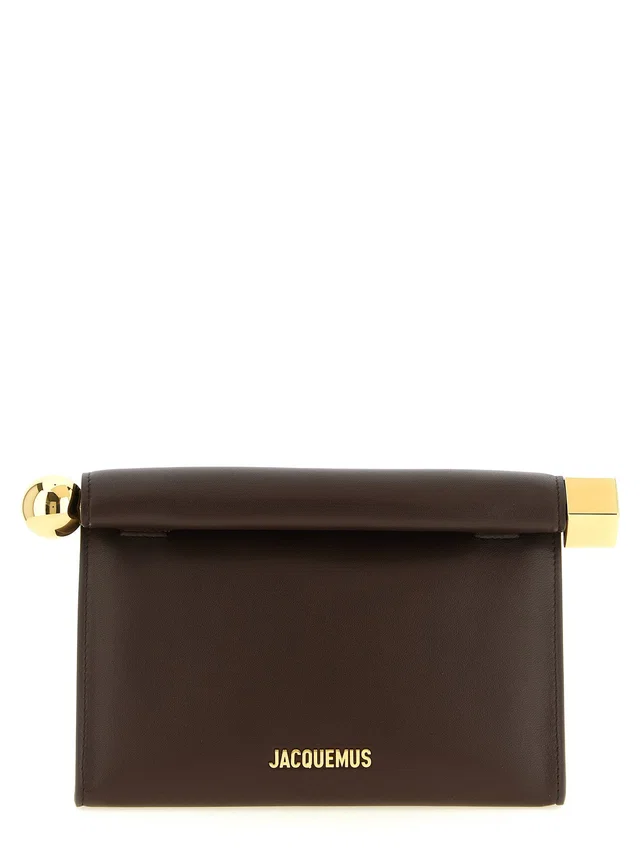 Jacquemus Clutch — Brown in Brown Lambskin from HEWI