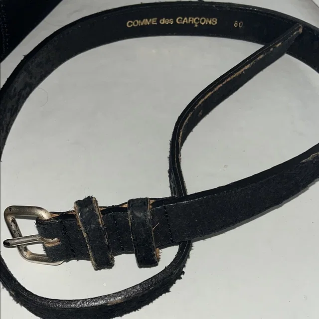 Comme des Garçons Textured Belt Leather Sz 80 in black Leather from Poshmark