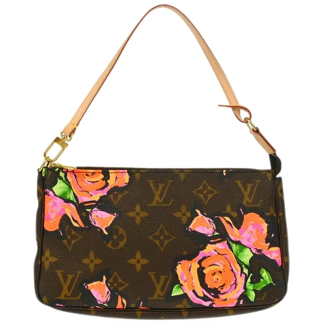 Louis Vuitton 2009 Monogram Rose Pochette Accessoires Handbag M48615 in Pink Canvas from AMORE Vintage Tokyo