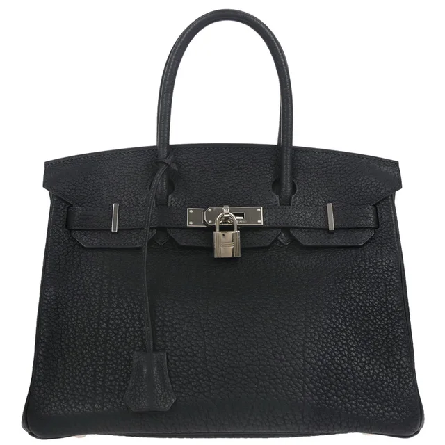 Hermès Blue Indigo Fjord Birkin 30 Handbag in Blue from AMORE Vintage Tokyo