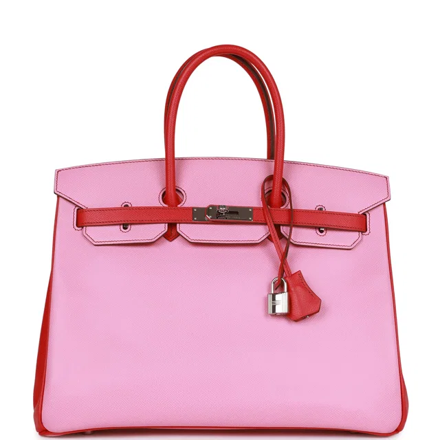 Hermès Special Order (HSS) Birkin 35 Bubblegum, Bougainvillea Epsom Palladium Hardware in Epsom leather from Madison Avenue Couture