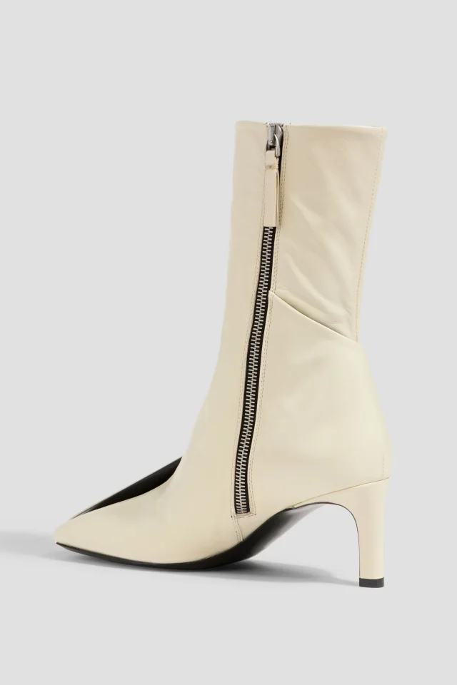 Jil Sander Leather Square-Toe Ankle Boots, photo 4 of 5 from THE OUTNET