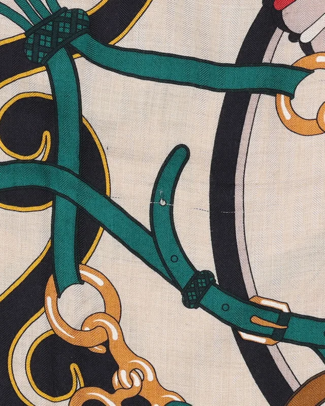 Hermès Harnais en Rosace Cashmere Silk Scarf in Silk from A Retro Tale, photo 4 of 4