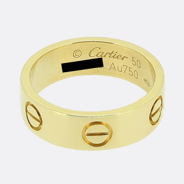Cartier LOVE Ring Size K (50) from The Vintage Jeweller